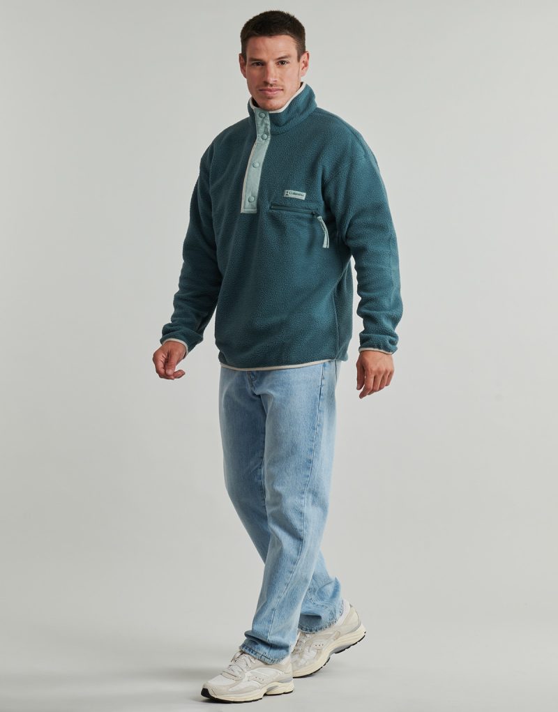 Columbia HELVETIA II Half Snap Fleece Hoodie Blau Herren Hoodies - 3