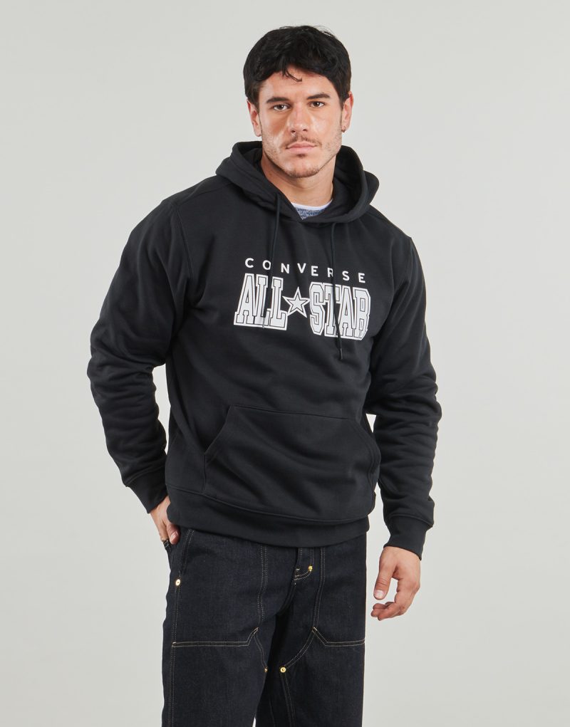 Felpe con cappuccio Converse CONVERSE ALL STAR HOODIE Nero Felpe con cappuccio Uomo - 2