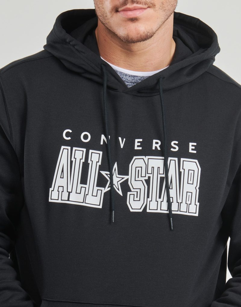 Felpe con cappuccio Converse CONVERSE ALL STAR HOODIE Nero Felpe con cappuccio Uomo - 5
