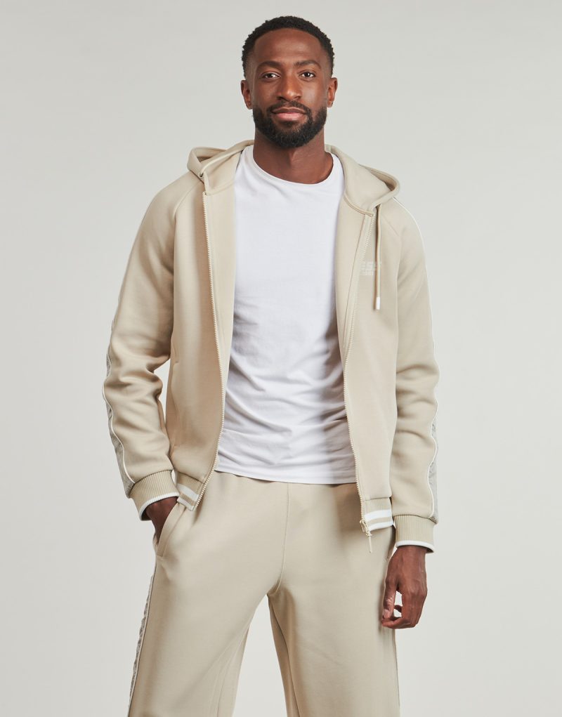 Felpe con cappuccio Guess FINLO ZIPPED HOODIE Beige Felpe con cappuccio Uomo - 2