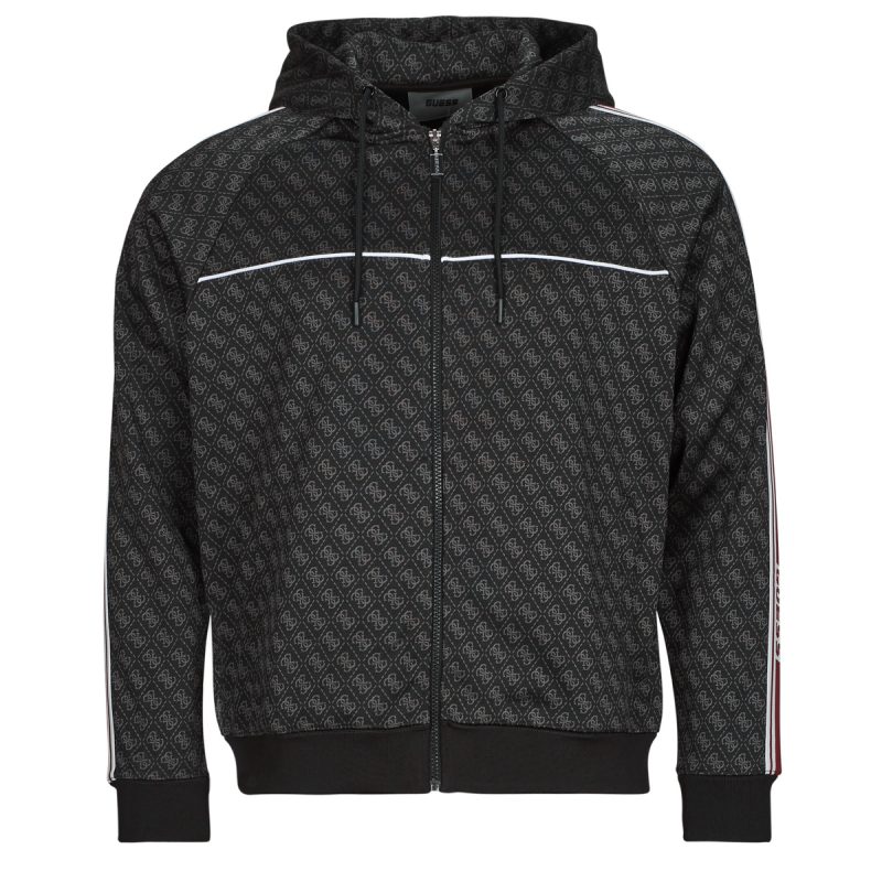 Felpe au cappuccio Guess PARIMO 4G FULL ZIP Sweat &agrave; capuche noir pour homme - 1