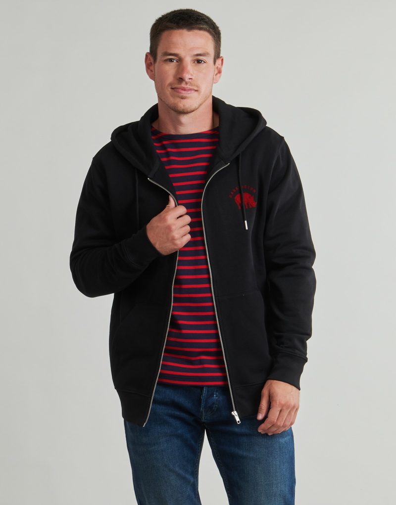 Felpe con cappuccio Harrington SWEAT ZIPPER Nero Felpe con cappuccio Uomo - 2