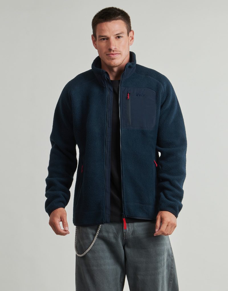 Felpa  Helly Hansen  PANORAMA PILE BLOCK JACKET  Marine -  Felpe Uomo - 2
