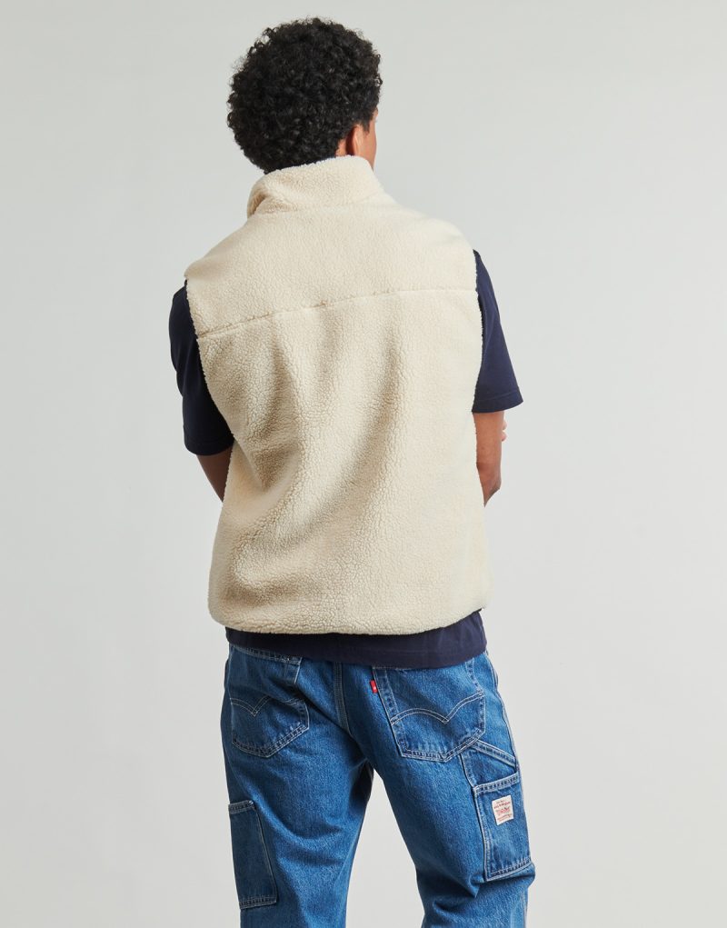 Felpa Levis JOONIE SHERPA VEST Beige Felpe Uomo - 4