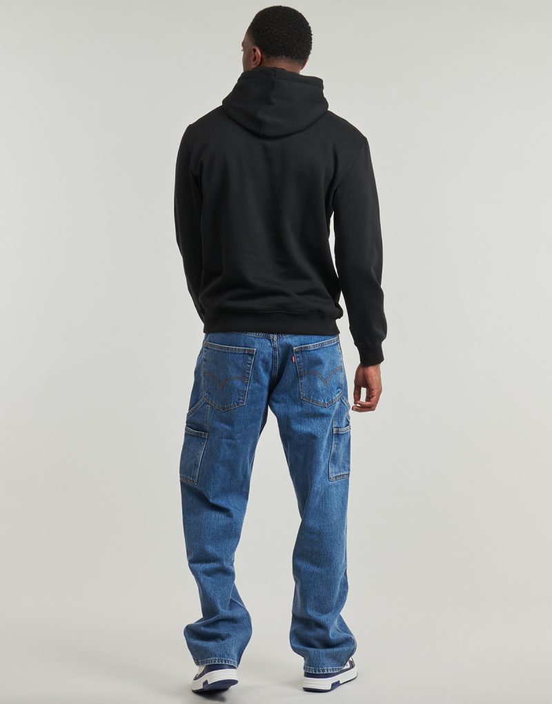 Felpa Tommy Jeans TJM REG LINEAR LOGO HOODIE EXT Nero Felpe Uomo - 4