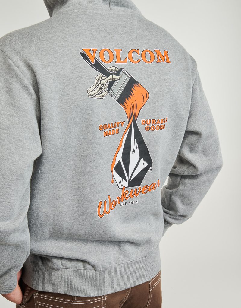 Sudaderas con capucha Volcom WORKWEAR PO Gris Sudaderas con capucha Hombre - 5