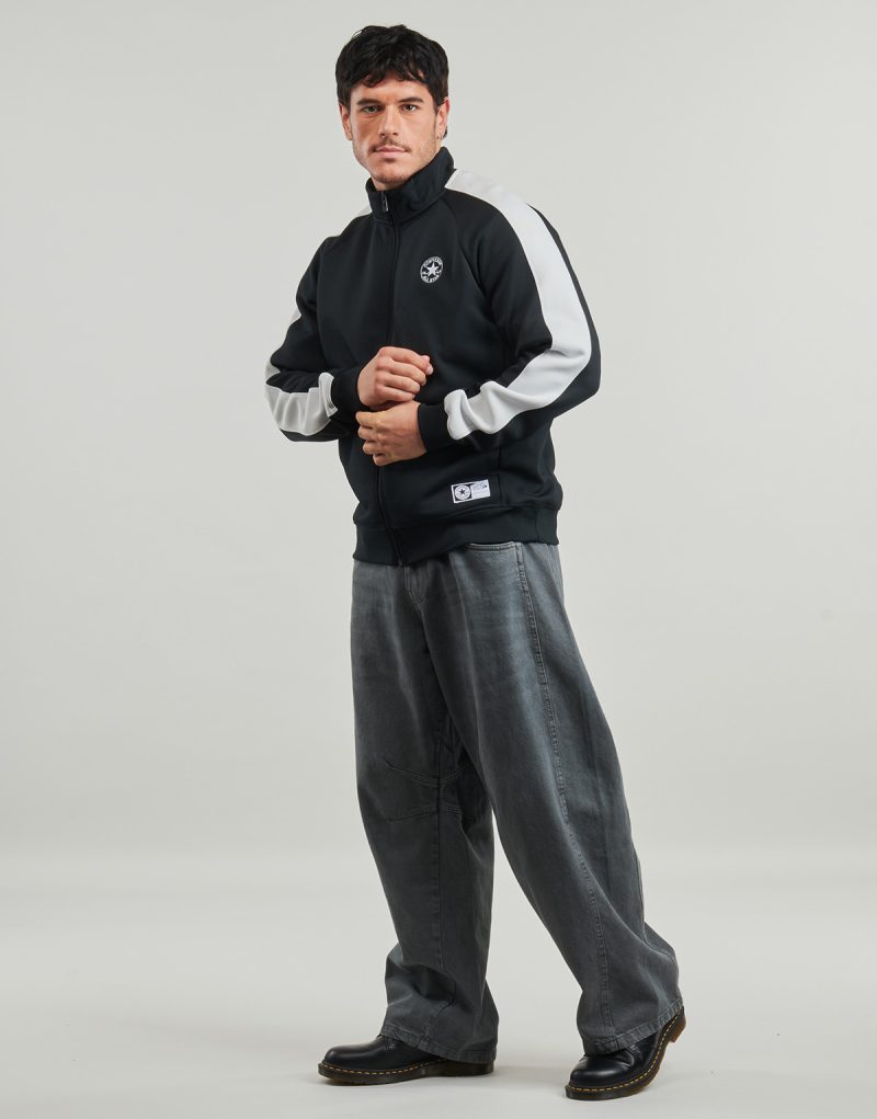 Giacca Sportiva Converse RETRO CHUCK TRACK JACKET Nero Giacche Sportive Uomo - 3