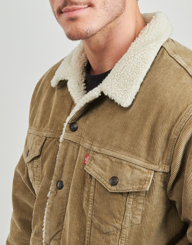 Giubbotto Levis RELAXED FIT SHERPA TRKR Beige Giubbotti Uomo - 5