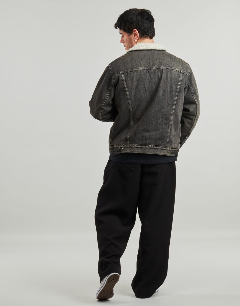 Jeansjacke Levis RELAXED FIT SHERPA TRKR Schwarze Herren-Jeansjacke - 4