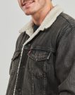 Jeansjacke Levis RELAXED FIT SHERPA TRKR Schwarze Herren-Jeansjacke - 5