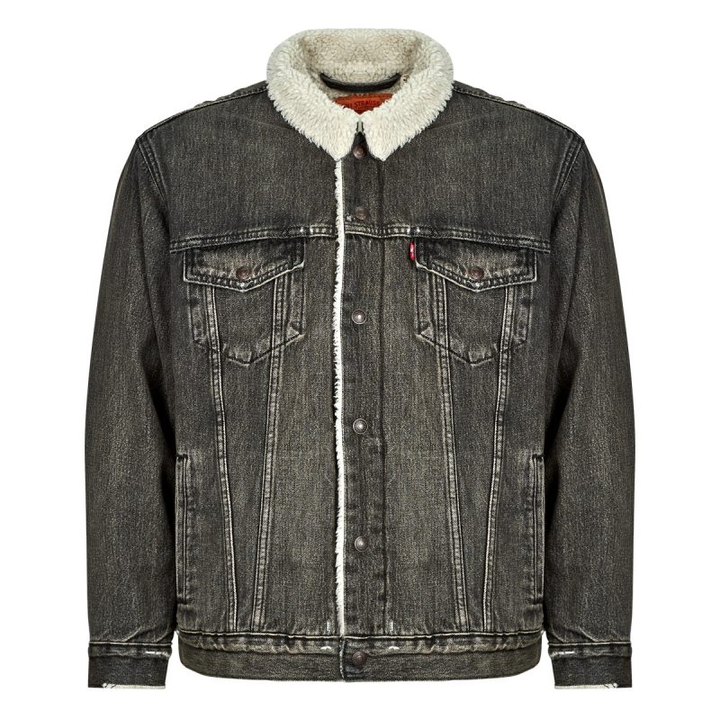 Jeansjacke Levis RELAXED FIT SHERPA TRKR Schwarze Herren-Jeansjacke - 1