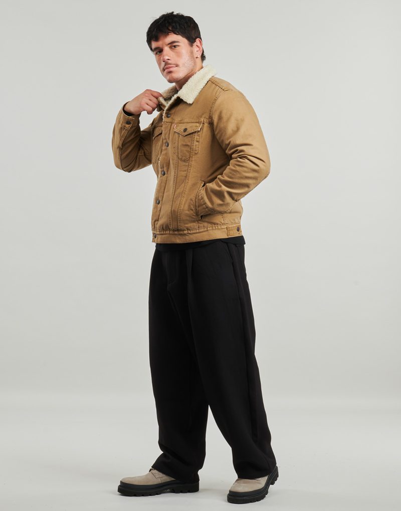 Jeansjacke Levis Sherpa Trucker-Jeansjacke Typ 3, beige, f&uuml;r Herren - 3