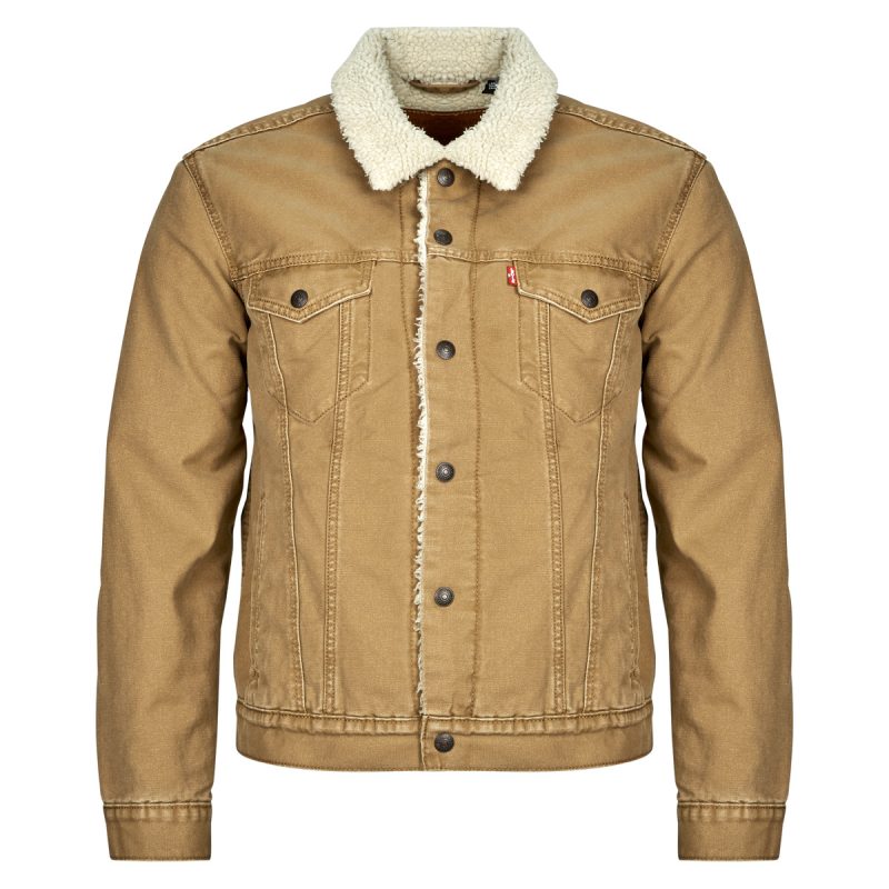 Jeansjacke Levis Sherpa Trucker-Jeansjacke Typ 3, beige, f&uuml;r Herren - 1