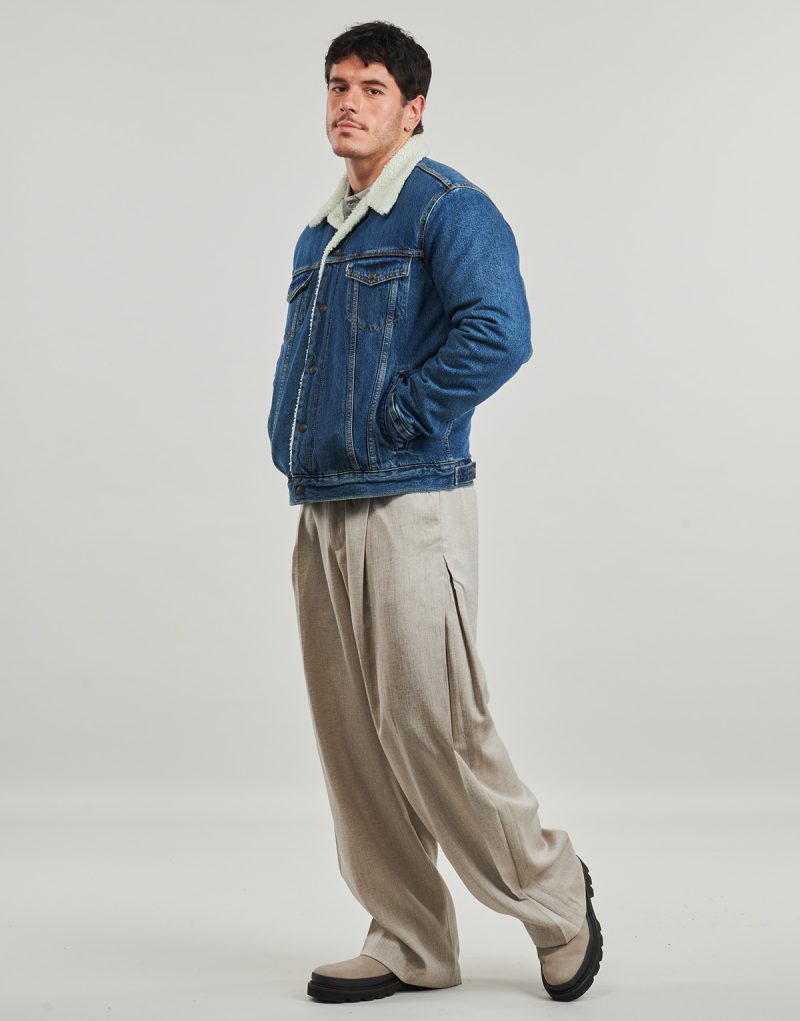 Giacca in jeans Levis TYPE 3 SHERPA TRUCKER Blu Giacche in jeans Uomo - 3
