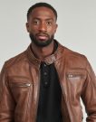 Lederjackeelle Oakwood DRINK Brown Jackets in pelle Mann - 5