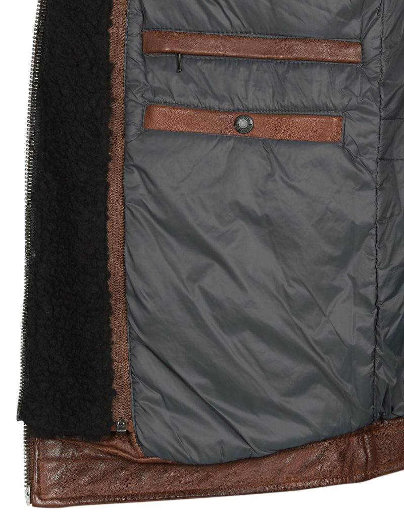 Lederjackeelle Oakwood DRINK Brown Jackets in pelle Mann - 6