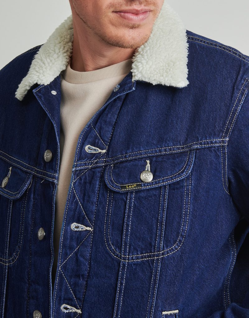 Giacca  Lee  SHERPA JACKET  Blu -  Giacche Uomo - 5