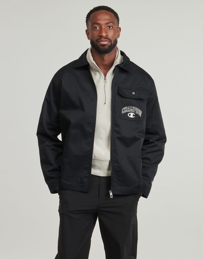 Giubbotto Champion WOVEN JACKET Nero Giubbotti Uomo - 2