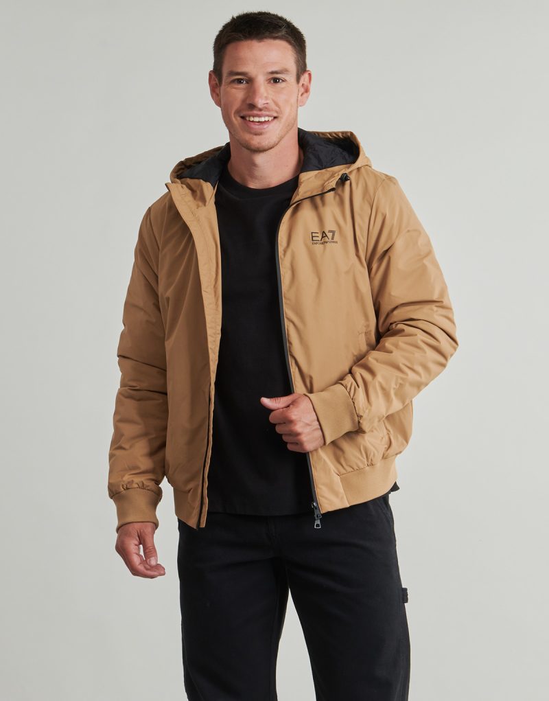 veste Emporio Armani EA7 TRAIN CORE ID M HOODED PA - Vestes homme beiges TRAIN CORE ID M HOODED PA - 2