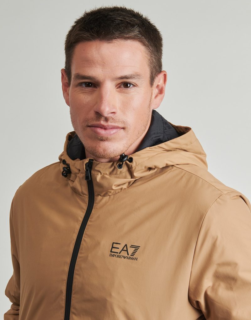 veste Emporio Armani EA7 TRAIN CORE ID M HOODED PA - Vestes homme beiges TRAIN CORE ID M HOODED PA - 5