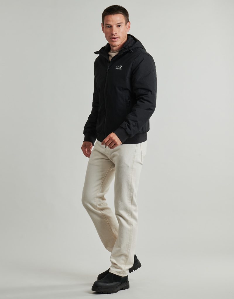 veste Emporio Armani EA7 TRAIN CORE ID M HOODED PA - Vestes noires pour hommes TRAIN CORE ID M HOODED PA - 3