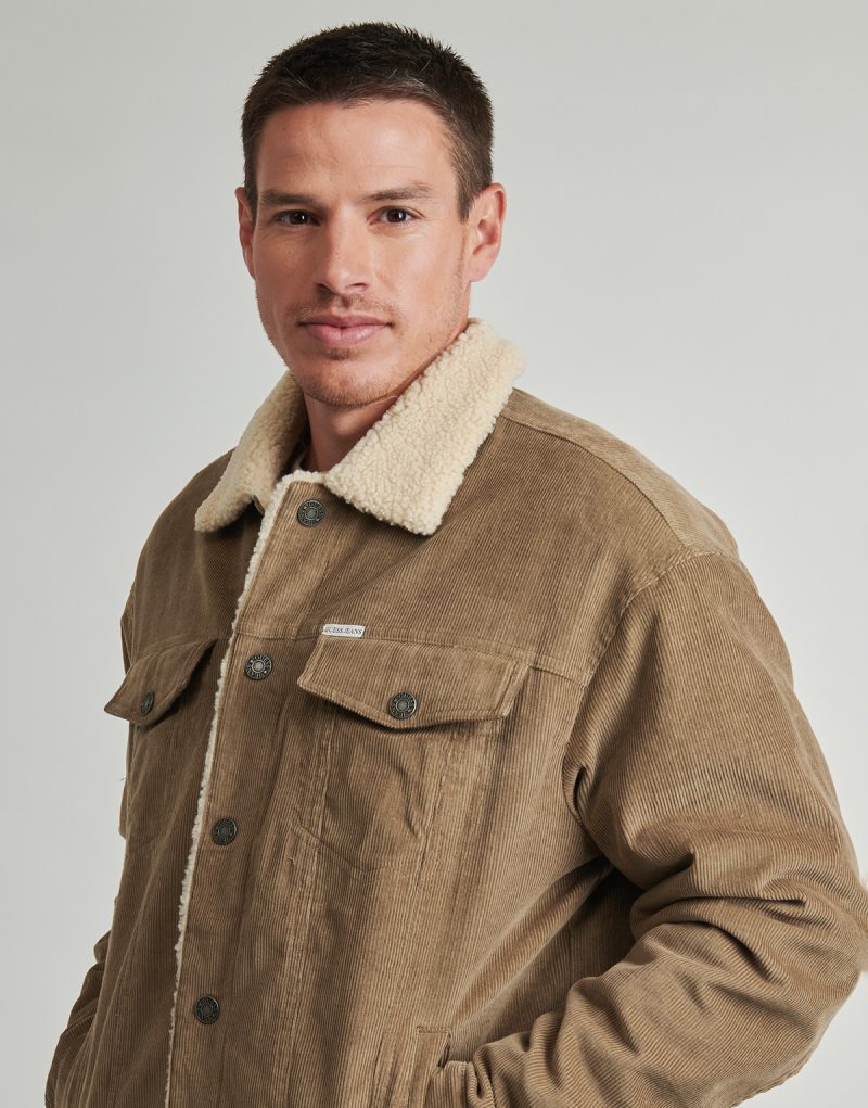 Giubbotto Guess TRUCKER JACKET Marrone - Giubbotti Uomo - 5