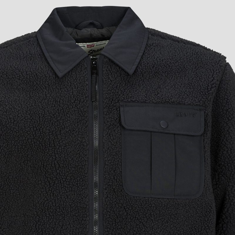 Giubbotto  Levis  JOONIE SHERPA JACKET  Nero -  Giubbotti Uomo - 8