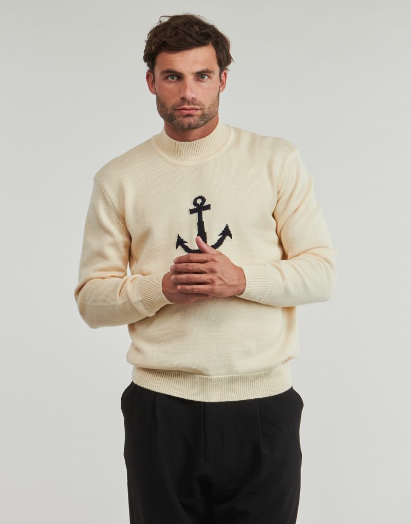Maglione Armor Lux PULL MARIN REVISITE Bianco Maglioni Uomo - 2
