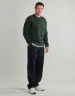 Maglione Selected SLHTELLER FN RELAXED CREW NECK Verde Maglioni Uomo - 3