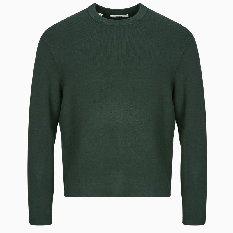 Maglione Selected SLHTELLER FN RELAXED CREW NECK Verde Maglioni Uomo - 1
