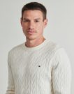 Maglione Tommy Hilfiger CLASSIC COTTON CABLE CREW NECK Beige Maglioni Uomo - 5