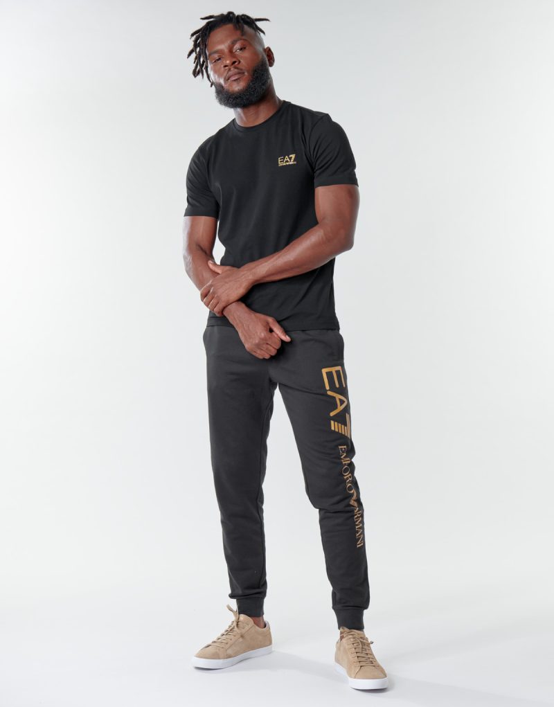 Pantalones Deportivos Emporio Armani EA7 TRAIN LOGO SERIES M PANTS Negro Pantalones Deportivos Hombre - 2