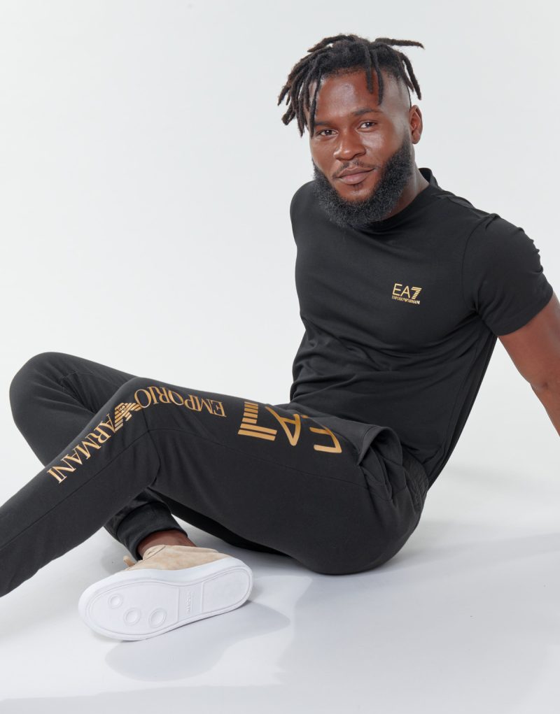 Pantalones Deportivos Emporio Armani EA7 TRAIN LOGO SERIES M PANTS Negro Pantalones Deportivos Hombre - 5