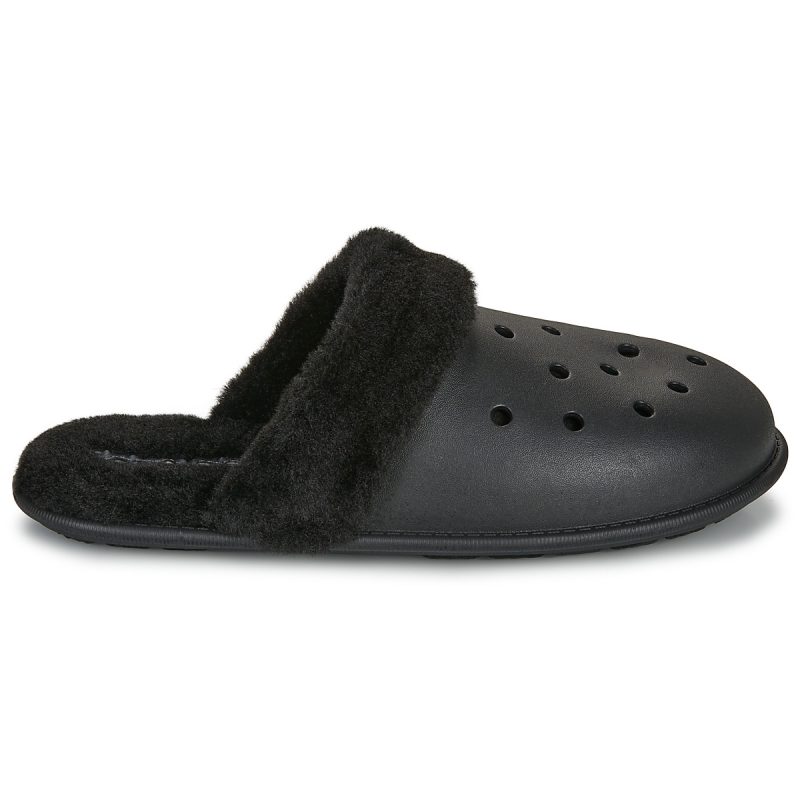 Pantoufles Crocs Classic Fuzz Scuff noires pour homme - Taille 2