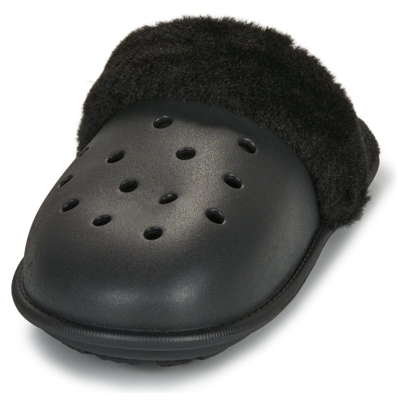 Pantoufles Crocs Classic Fuzz Scuff noires pour homme - Taille 3