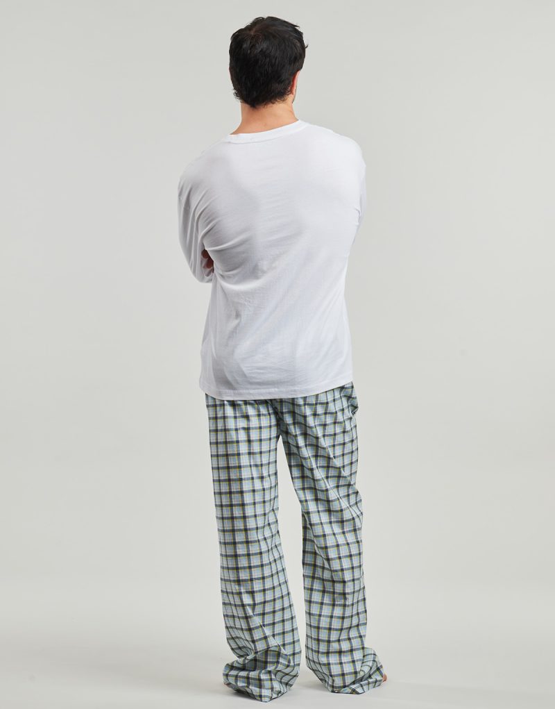 Tommy Hilfiger LS WOVEN PJ SET PRINT White Men's Pajama Sets - 4
