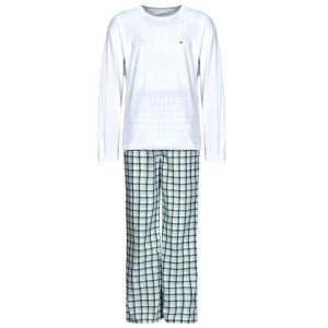 Pigiami / camicie da notte uomo Tommy Hilfiger  LS WOVEN PJ SET PRINT  Bianco Tommy Hilfiger 8721185969853
