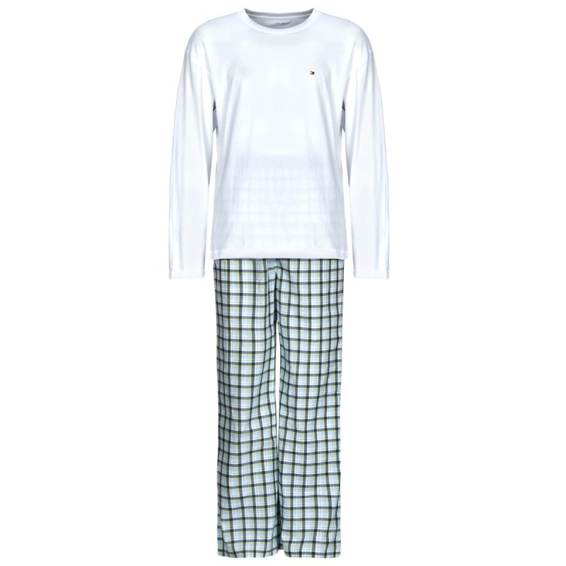 Tommy Hilfiger LS WOVEN PJ SET PRINT White Men's Pajama Sets - 1