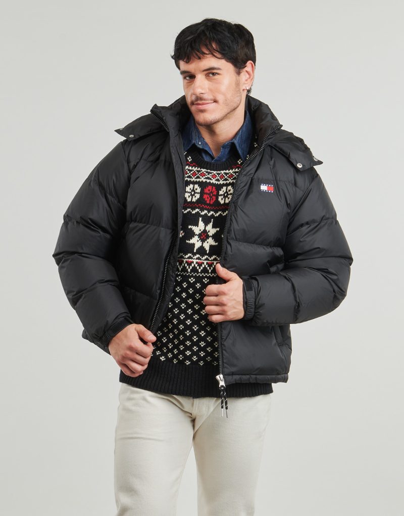 Piumino Tommy Jeans TJM ALASKA DOWN PUFFER EXT Nero Piumini Uomo - 2