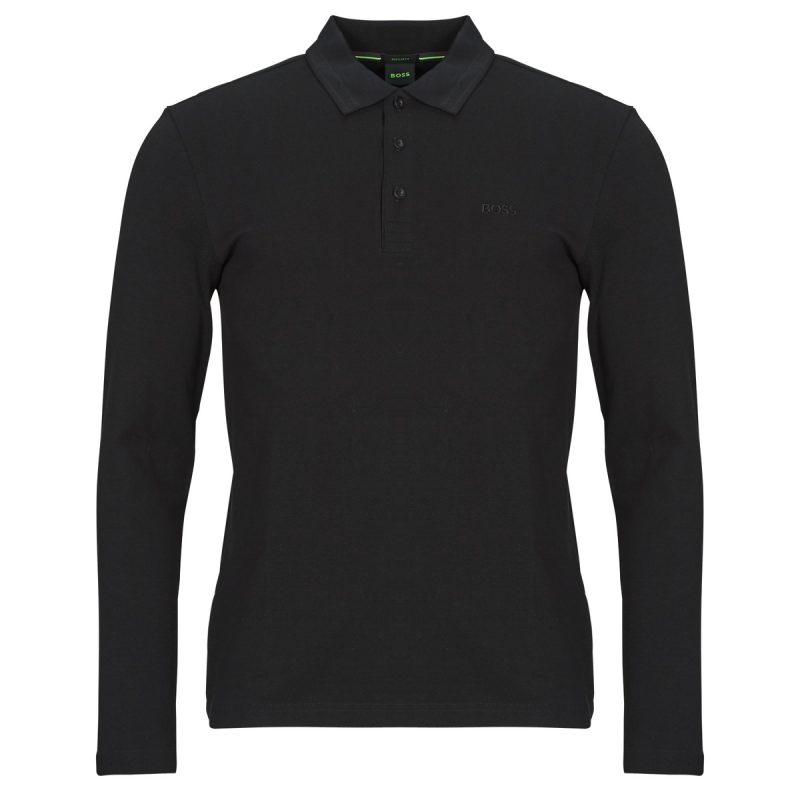 Polo maniche lunghe  BOSS  Plisy  Nero -  Polo maniche lunghe Uomo - 1
