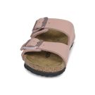 BIRKENSTOCK Arizona Kids Birko-flor / Nubuck / Pink / Clay / Tight Pink Girls' Slippers - 3