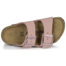 BIRKENSTOCK Arizona Kids Birko-flor / Nubuck / Pink / Clay / Tight Pink Girls' Slippers - 6