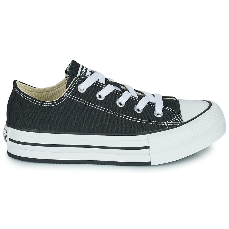Converse Chuck Taylor All Star EVA Lift Foundation Ox Nero Sneakers Bambino - 2
