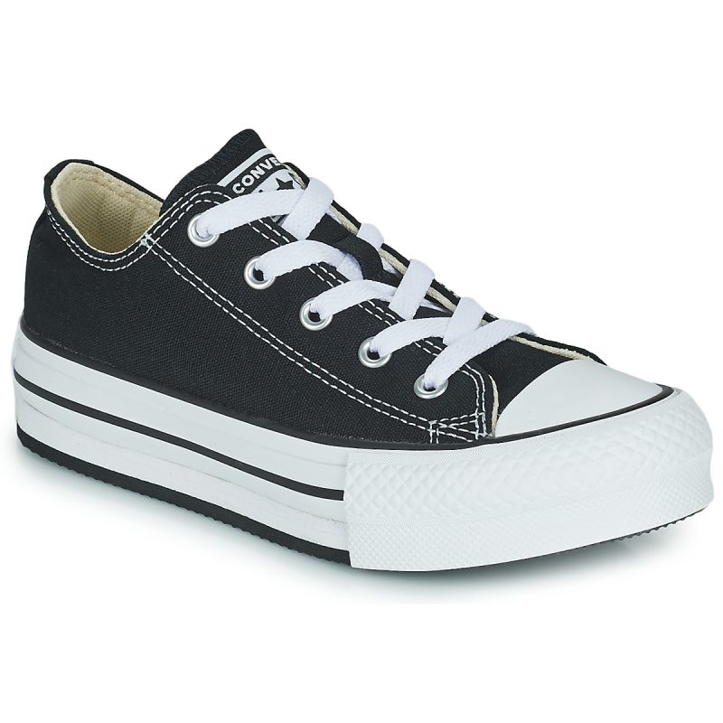 Converse Chuck Taylor All Star EVA Lift Foundation Ox Nero Sneakers Bambino - 1