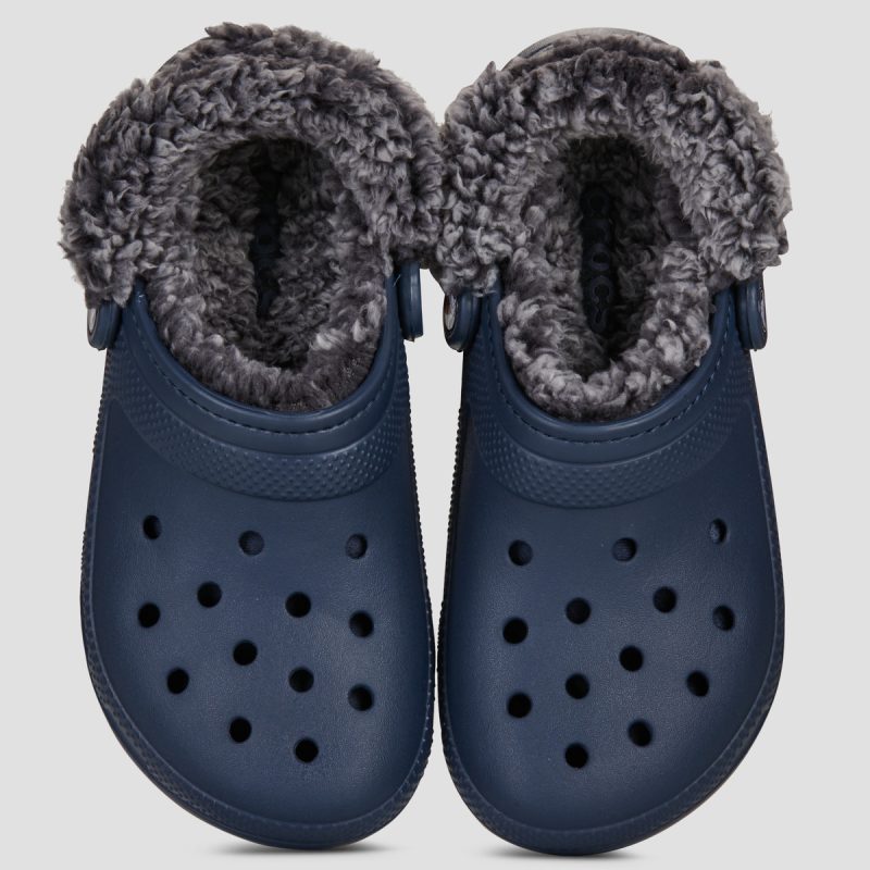 Crocs Classic Fleece Lined Clog Blu Zoccoli Uomo - 5