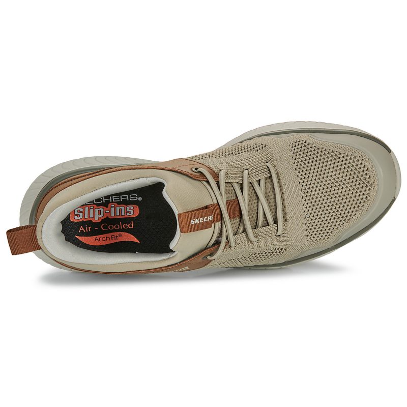 Skechers SLIP-INS : ARCH FIT CROSSER - EMERIC Beige Baskets Homme - Pointure 6