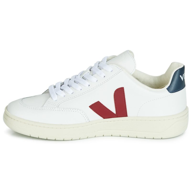 Veja V-12 Leder-Sneaker f&uuml;r Herren, wei&szlig;, Gr&ouml;&szlig;e 4