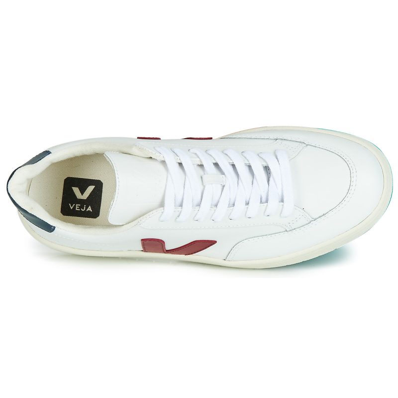 Veja V-12 Leder-Sneaker f&uuml;r Herren, wei&szlig;, Gr&ouml;&szlig;e 6