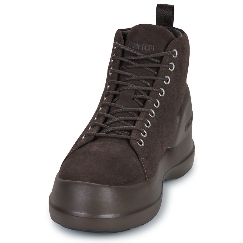 Moon Boot MB MEZZALUNA Schn&uuml;rstiefeletten aus braunem Wildleder f&uuml;r Herren &ndash; Gr&ouml;&szlig;e 3
