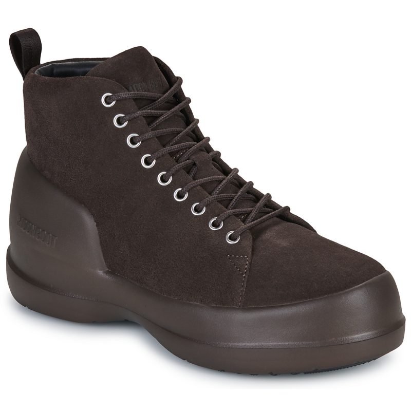 Moon Boot MB MEZZALUNA Schn&uuml;rstiefeletten aus braunem Wildleder f&uuml;r Herren &ndash; Gr&ouml;&szlig;e 1